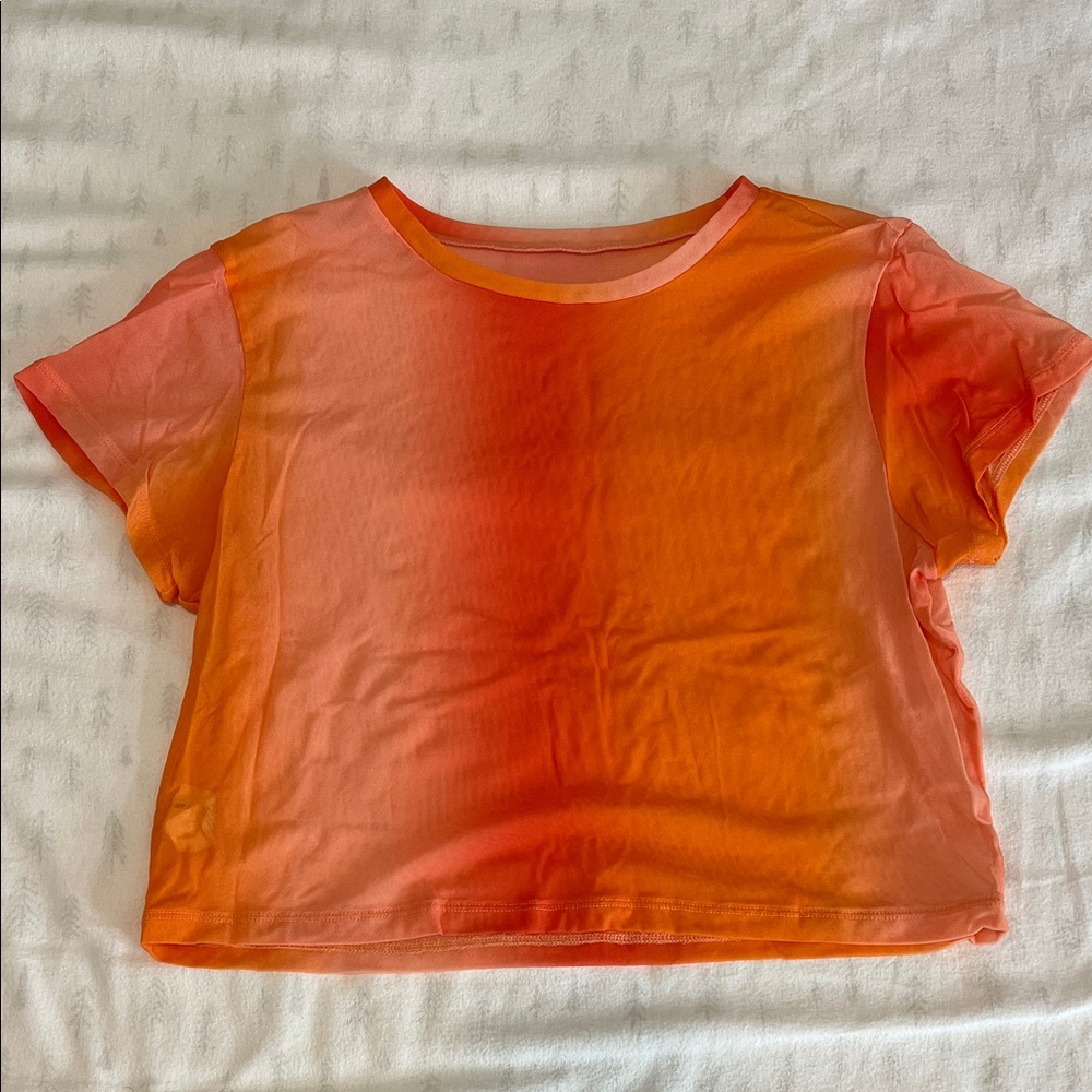 Aerie Orange Sheer Beach Tee
